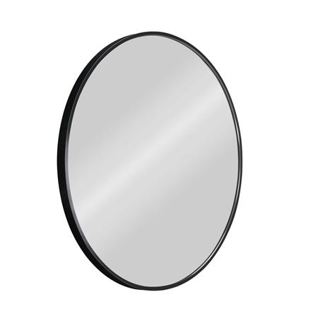 GLOREX LIGHTWEIGHT ALUMINIUM FRAME MIRROR ROUND 50CM  BLACK