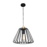 BRIGHT OBJECTIVES PENDANT LAMP 12331 33CM BLACK + LIGHT BROWN