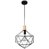 BRIGHT OBJECTIVES PENDANT LAMP 12334 28CM BLACK + LIGHT BROWN