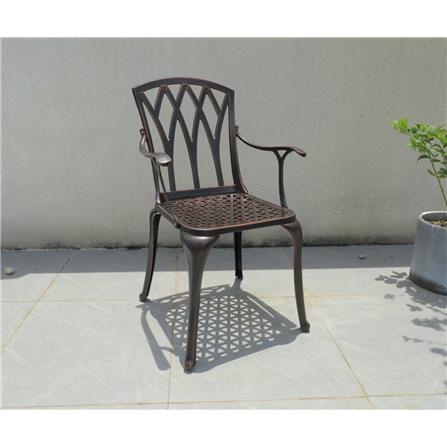 2-SEAT PATIO SET01 SPRING BECKHAM CAST ALUMINIUM RED COPPER