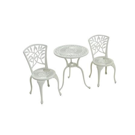 2-SEAT PATIO SET02 SPRING BECKHAM CAST ALUMINIUM WHITE