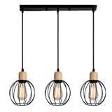 BRIGHT OBJECTIVES PENDANT LAMP 13332/3L 60CM BLACK + LIGHT BROWN