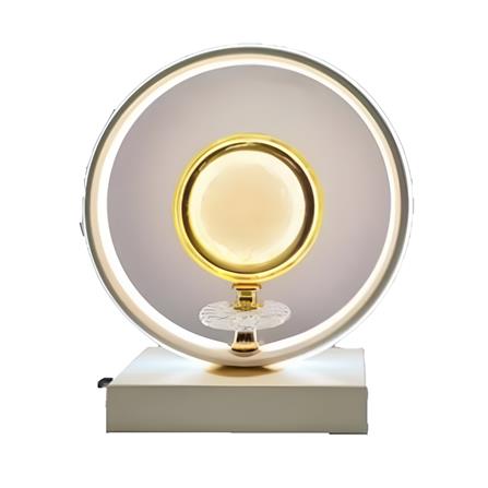 BRIGHT OBJECTIVES TABLE LAMP MT-16261 WH 30CM WHITE+GOLD