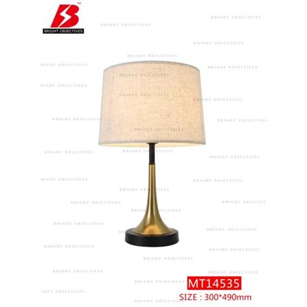 BRIGHT OBJECTIVES TABLE LAMP MT-14535 30CM BLACK+BEIGE+GOLD