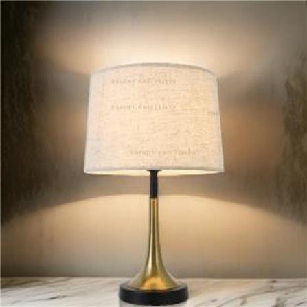 BRIGHT OBJECTIVES TABLE LAMP MT-14535 30CM BLACK+BEIGE+GOLD