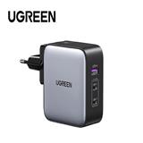UGREEN 65W 2C1A WORLDWIDE TRAVEL GAN FAST CHARGER INTERCHANGEABLE UK/US/EU PLUGS