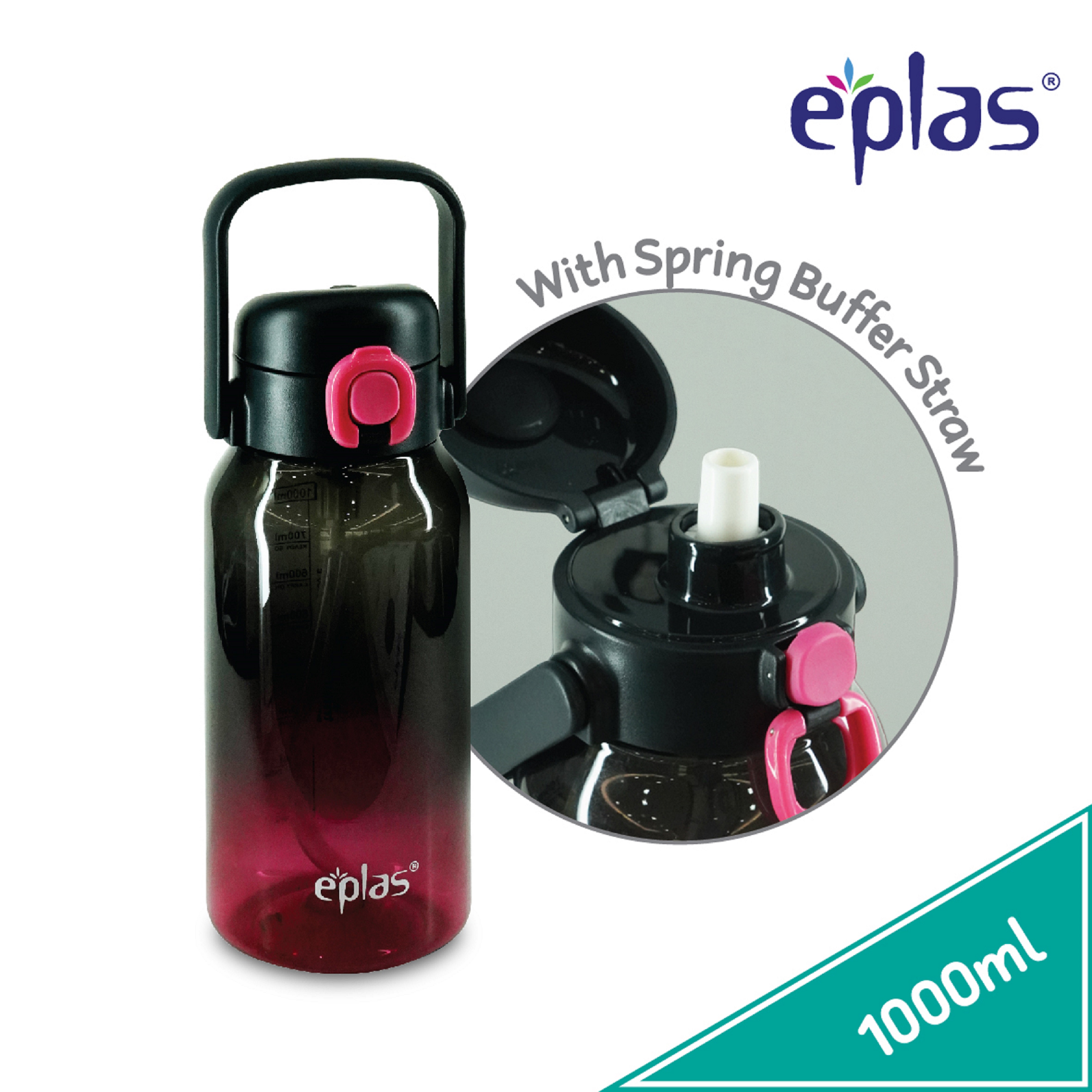 EPLAS WATER BOTTLE ONE TOUCH 1000ML- EGCS-1000BP