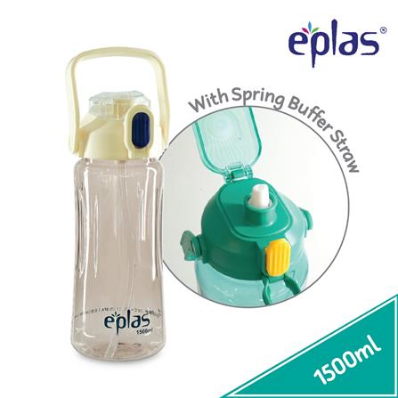 EPLAS WATER BOTTLE  1500ML W/STRAW -EGXH-1500BPA
