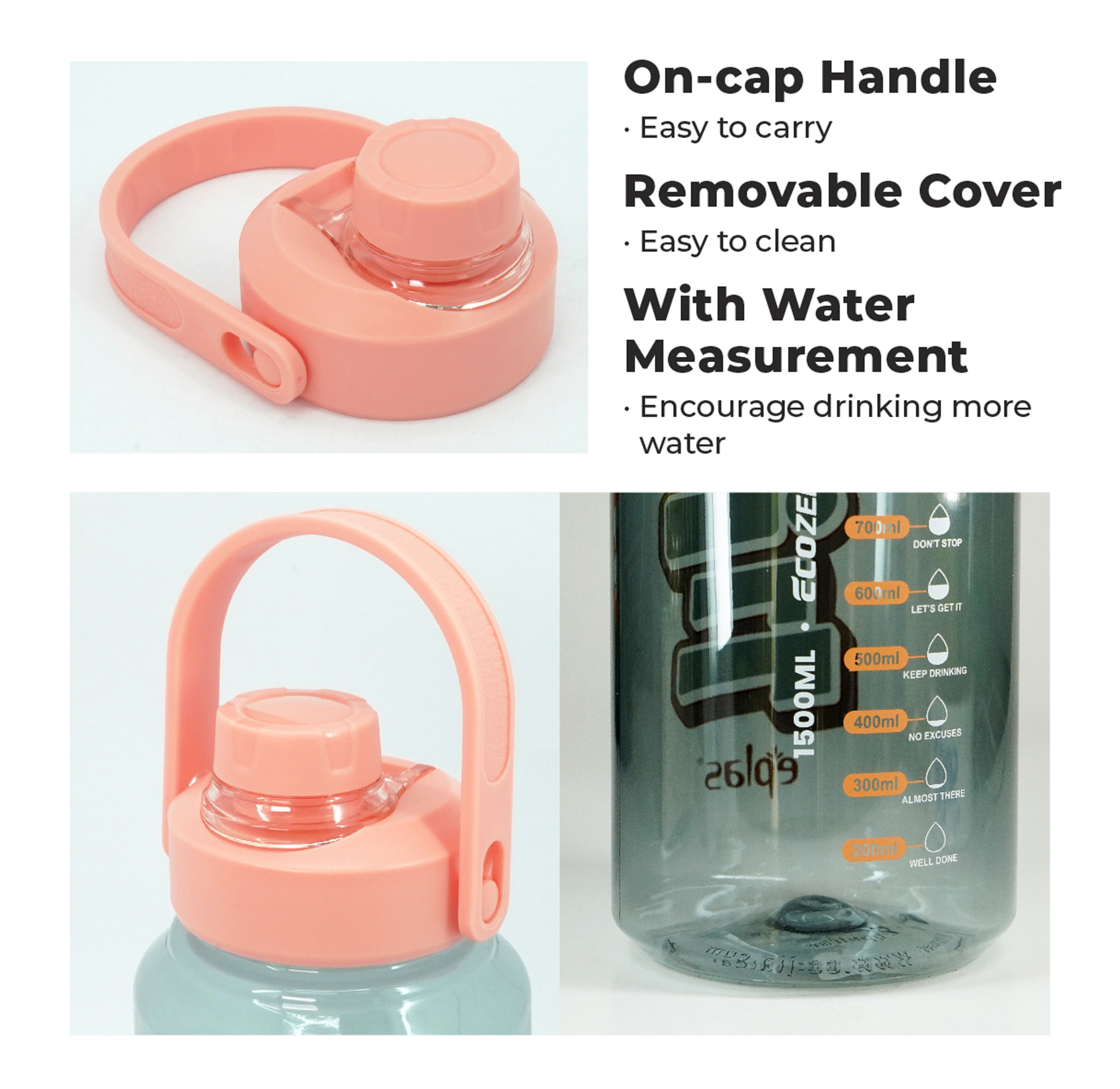 EPLAS WATER BOTTLE TRITAN 1500ML -EGST-1500BPA