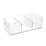 CLOTHING STORAGE BOX PLIM KLEAR 3-COMPARTMENT 15X30.5X10CM CLEAR
