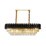 BRIGHT OBJECTIVES CHANDELIER CRYSTAL LIGHT 12779/800X300 80CM BLACK