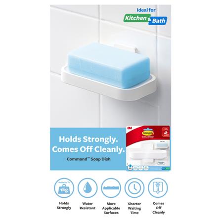 COMMAND SOAP HOLDER 17728 WHITE