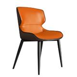 DINING CHAIR H005 PU KHAKI ORANGE