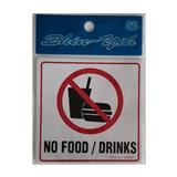 SHIN YIH SIGNAGE 4"X4" SW805 NO FOOD/DRINKS