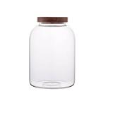 COSSY PLUS GLASS FOOD STORAGE JARS 2500ML WITH  ACACIA WOODEN LID