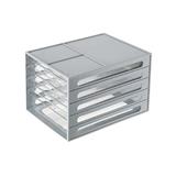 A4 PAPER DRAWER 4TIER KEYWAY DV103 1L+3S 25.3X34X22.8CM GREY