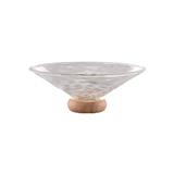 COSSY PLUS GLASS SERVING BOWL 25CM WITH WOOD STAND