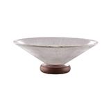 COSSY PLUS GLASS SERVING BOWL 32CM WITH WOODEN STAND