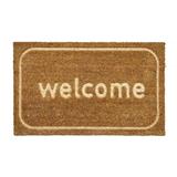 HLS DUST MAT COIR WELCOME 45X75CM BROWN