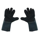 PROSIRY SAFE GLOVES LEATHER HEAT RESISTANCE 12" BLACK/GREY