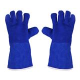 PROSIRY SAFE GLOVES LEATHER HEAT RESISTANCE 13" BLUE