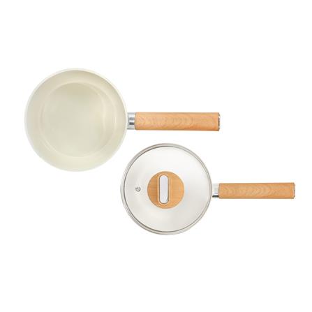 FUKURO SHIRO 3IN1 CERAMIC NON-STICK COOKWARE SET (FP26 + SP18 +Glass Lid)
