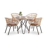 LAILA 4-SEAT PATIO FURNITURE RATTAN