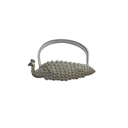 HLS CURTAIN TIE BACK PEACOCK SILVER