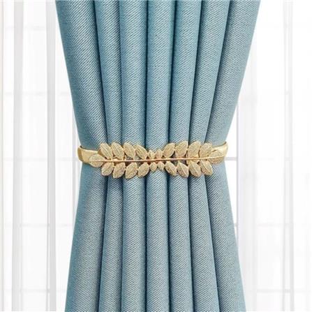 HLS CURTAIN TIE BACK LEAF GOLD