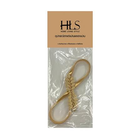 HLS CURTAIN TIE BACK LEAF GOLD