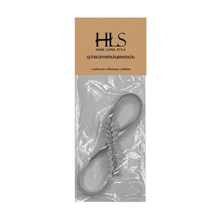 HLS CURTAIN TIE BACK LEAF SILVER