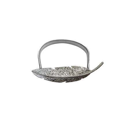 HLS CURTAIN TIE BACK FEATHER SILVER