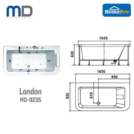 MD MASSAGE PREMIUM  BATHTUB  LONDON MD-9235