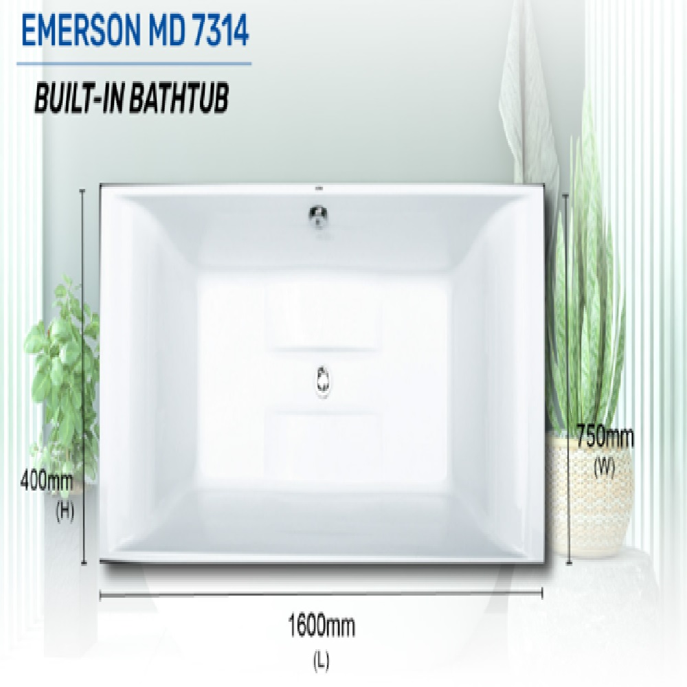 MODERN DEPOT EMPTY BATHTUB WITH NO PANEL (MD-7314 EMERSON)