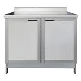 CABIN FREESTANDING KITCHEN CABINET SIENA LOWER STAINLESS STEEL TOP 90CM