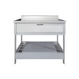 CABIN FREESTANDING DOUBLE GAS STOVE TABLE SIENA 90LX54WX89H SILVER