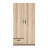 WARDROBE WITH 2 DOORS FURDINI GREATE 90CM WHITE OAK