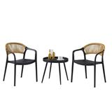 2-SEAT PATIO PP ROPE ET-5396 DC-5397PBLK