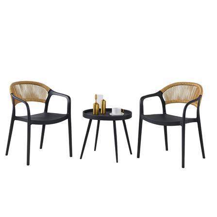 2-SEAT PATIO PP ROPE ET-5396 DC-5397PBLK