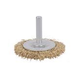 MATALL 2" CRIMPED WIRE BRUSH WITH SHANK (0.3MM WIRE) (WOOD & METAL)