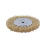 MATALL CRIMPED WIRE WHEEL BRUSH 6" (0.3MM WIRE) (WOOD & METAL)