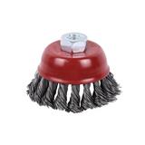 MATALL TWIST KNOTTED WIRE CUP BRUSH 3" (0.5MM WIRE) (WOOD & METAL)