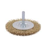 MATALL 3" CRIMPED WIRE BRUSH WITH SHANK (0.3MM WIRE) (WOOD & METAL)