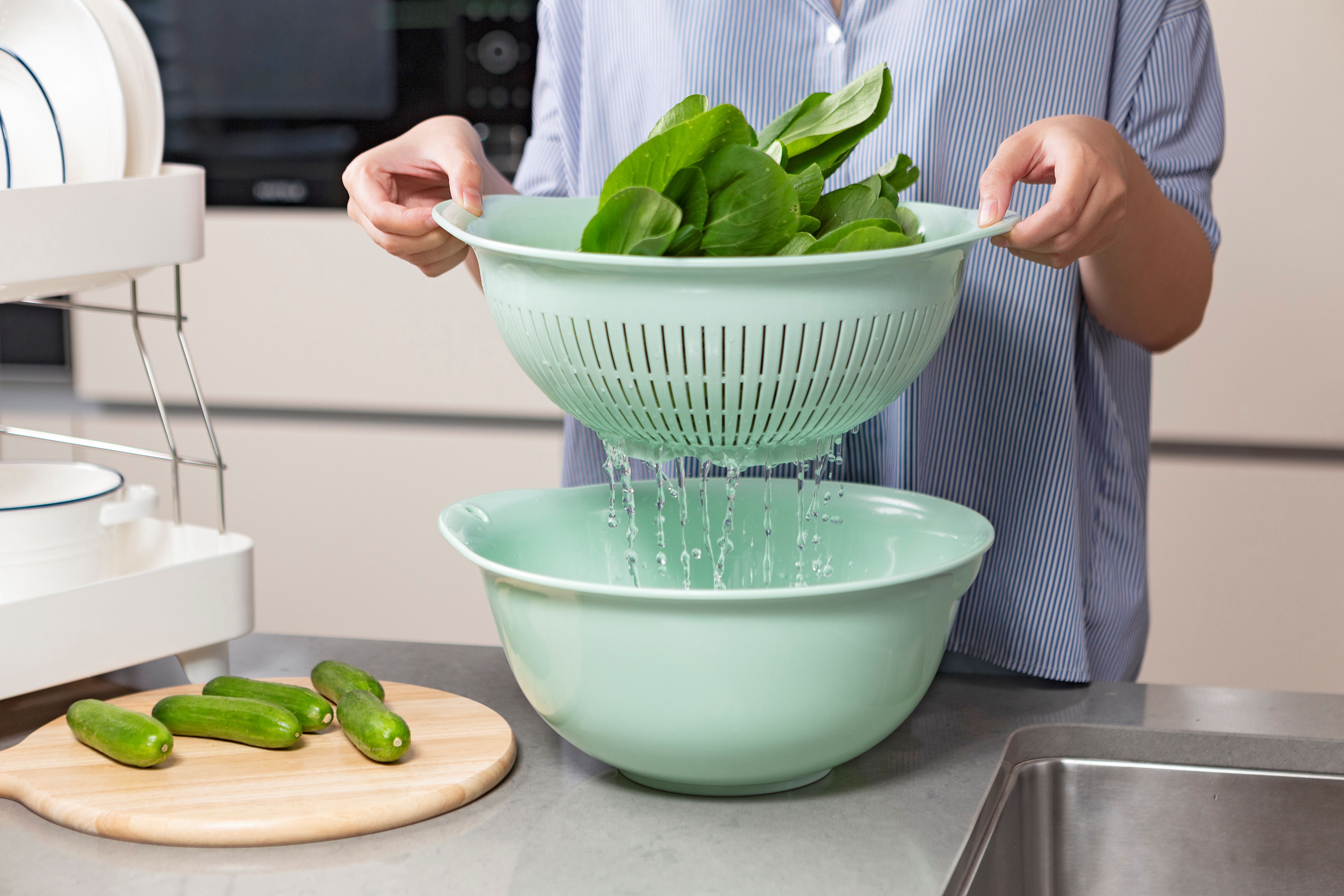 INOCHI YOKO BOWL AND COLANDER SET 30CM