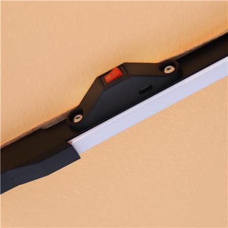 OFFSET PARASOL SPRING SOLAR LED LIGHT BROWN