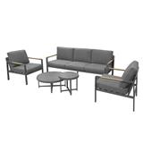 BENETTA  80X80X32 LIGHT GREY  4-SEAT UP PATIO FURNITURE (PRE-ORDER IMPORT PRODUCTS)