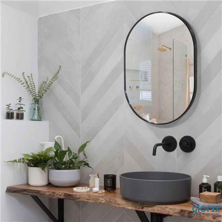 GLOREX MIRROR GLC 2004A/B OVAL 70X50CM BLACK