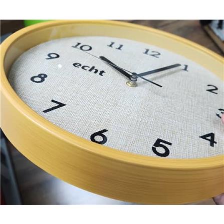 WALL CLOCK ECHT E940 12" LINEN SILENT OAK