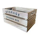 WOODEN BOX STOARGE M 31X21X17CM BROWN