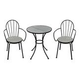 2-SEAT MOSAIC PATIO BISTRO SET SPRING FARIS WHITE/BLACK